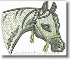 Arabian Horse Head - Embroidery Design Sample - Vodmochka Graffix Custom Embroidery Digitizing Services * 500 x 420 * (64KB)