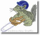 Chipmunk  - Embroidery Design Sample - Vodmochka Graffix Custom Embroidery Digitizing Services * 500 x 438 * (54KB)