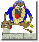 Tasmanian Devil Constructions - Embroidery Design Sample - Vodmochka Graffix Custom Embroidery Digitizing Services * 500 x 528 * (86KB)