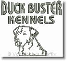 Duck Buster Kennel  - Embroidery Design Sample - Vodmochka Graffix Custom Embroidery Digitizing Services * 500 x 458 * (51KB)