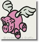 Flying Pig - Embroidery Design Sample - Vodmochka Graffix Custom Embroidery Digitizing Services * 500 x 528 * (59KB)