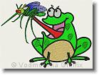 Frog & Mosquito - Embroidery Design Sample - Vodmochka Graffix Custom Embroidery Digitizing Services * 500 x 374 * (61KB)