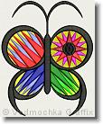 My Native Butterfly - Embroidery Design Sample - Vodmochka Graffix Custom Embroidery Digitizing Services * 500 x 617 * (98KB)