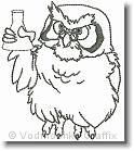 Owl  - Embroidery Design Sample - Vodmochka Graffix Custom Embroidery Digitizing Services * 500 x 561 * (58KB)