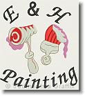 E&H Painting - Embroidery Design Sample - Vodmochka Graffix Custom Embroidery Digitizing Services * 500 x 565 * (58KB)