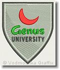 Genus University - Embroidery Design Sample - Vodmochka Graffix Custom Embroidery Digitizing Services * 500 x 588 * (101KB)