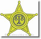 Justice Badge - Embroidery Design Sample - Vodmochka Graffix Custom Embroidery Digitizing Services * 500 x 480 * (69KB)