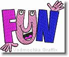 FUN - Embroidery Design Sample - Vodmochka Graffix Custom Embroidery Digitizing Services * 500 x 408 * (36KB)