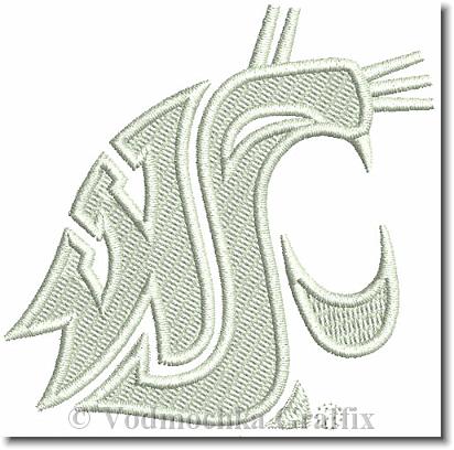 Vodmochka Embroidery Digitizing Pictures - Sports - WSU_Logo