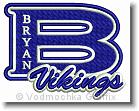 Bryan Vikings Sports - Embroidery Design Sample - Vodmochka Graffix Custom Embroidery Digitizing Services * 500 x 393 * (71KB)