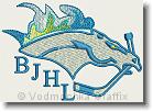 BJHL - Burrillville Junior Hockey League - Embroidery Design Sample - Vodmochka Graffix Custom Embroidery Digitizing Services * 500 x 360 * (58KB)