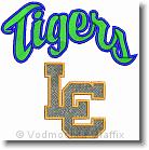 Lewis & Clark Tigers - Embroidery Design Sample - Vodmochka Graffix Custom Embroidery Digitizing Services * 500 x 503 * (71KB)