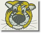 Mizzouri Tiger Mascot - Embroidery Design Sample - Vodmochka Graffix Custom Embroidery Digitizing Services * 500 x 405 * (76KB)