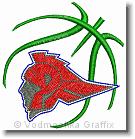 Post Falls High School Basketball - Embroidery Design Sample - Vodmochka Graffix Custom Embroidery Digitizing Services * 500 x 513 * (79KB)