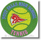 Post Falls high School Tennis - Embroidery Design Sample - Vodmochka Graffix Custom Embroidery Digitizing Services * 500 x 497 * (122KB)