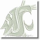 WSU - Washington State University Logo - Embroidery Design Sample - Vodmochka Graffix Custom Embroidery Digitizing Services * 500 x 495 * (58KB)