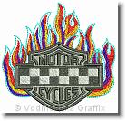 Motor Cycles - Embroidery Design Sample - Vodmochka Graffix Custom Embroidery Digitizing Services * 500 x 478 * (115KB)