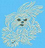  Maltese Agility #1 - Vodmochka Machine Embroidery Design Picture - Click to Enlarge