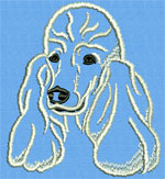 Poodle Portrait #1 - Vodmochka Machine Embroidery Design Picture - Click to Enlarge