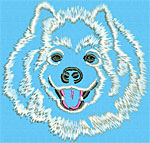 Samoyed Portrait #1 - Vodmochka Machine Embroidery Design Picture - Click to Enlarge