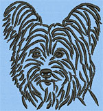 Yorkshire Terrier Portrait #2 - Vodmochka Machine Embroidery Design Picture - Click to Enlarge