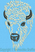 Bison Portrait #1 - Vodmochka Embroidery Design Picture - Click to Enlarge