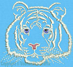 White Tiger Portrait #1 - Vodmochka Embroidery Design Picture - Click to Enlarge